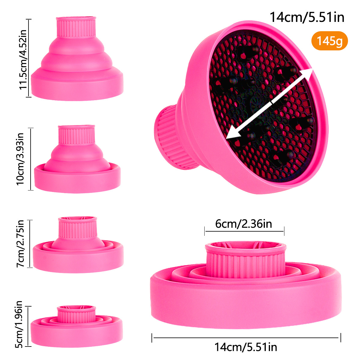 1pc silikone hårtørrer diffuser cover foldbart temperaturbestandigt hårtørrer krøller tørreblæser hår styling tilbehør: Grøn