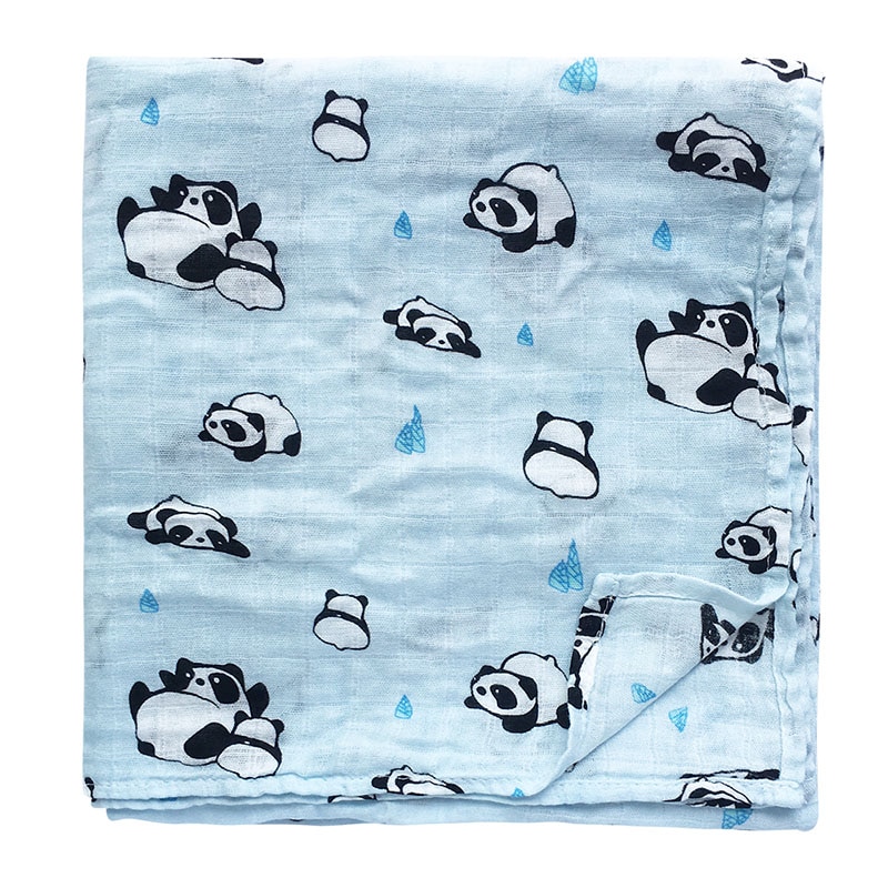 Baby Swaddle Wrap Soft Bamboo Cotton Blanket For Baby Stroller Use Cute Cartoon Baby Blanket 120*120cm