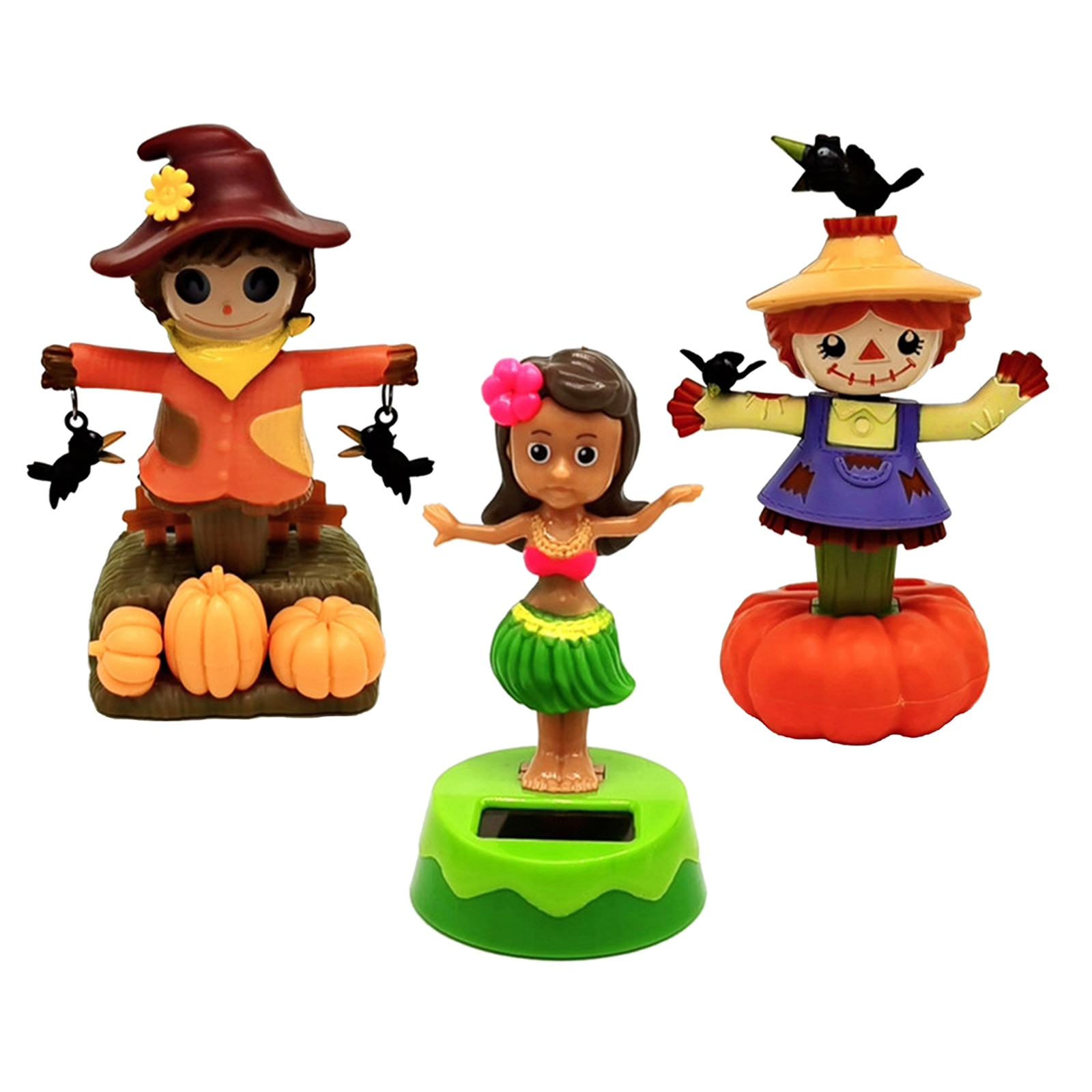 1pc Cute Solar Power Dancing Girl Boy Swing Figure Toy Office Car Decor