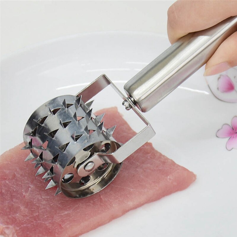 Kitchen Tender Meat Tenderizer Hammer Roller Needle Loose Meat Poultry Tool Stainless Steel Steak Beaf Meat Tenderizer