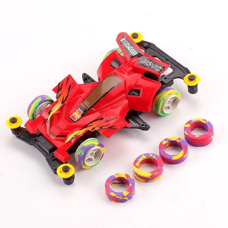 Childhood Memory Cartoon High Speed Self-Made Mini 4WD Car Railcar Mode Four-Wheel Drive Classic Toy