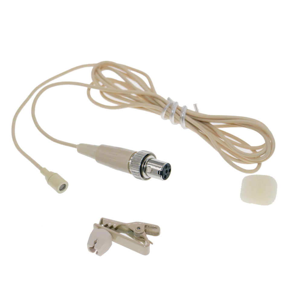 WCB2D mikrofon krawędziowy dla Shure 4-Pin Mini Sennheiser G2 G3 G4 AKG 3Pin TA3F MiPro Audio Sound BeltPack System: orange