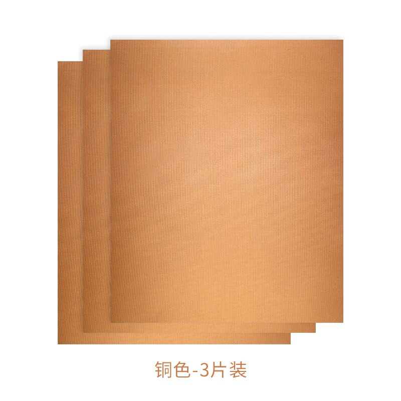 0.2mm tykk ptfe grillgrill matte non-stick gjenbrukbare bbq grillmatter ark grill bbq liner teflon kokeplater verktøy 33*40cm: Gull 3 stk
