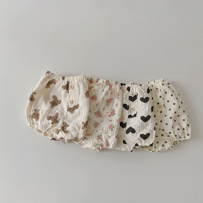 2022 letnie nowe dziecięce śliczne spodnie Pp śliczne nadruk niedźwiedzia dziecięce spodenki chłopięce modne spodenki dziecięce kropka luźne krótkie spodenki malucha