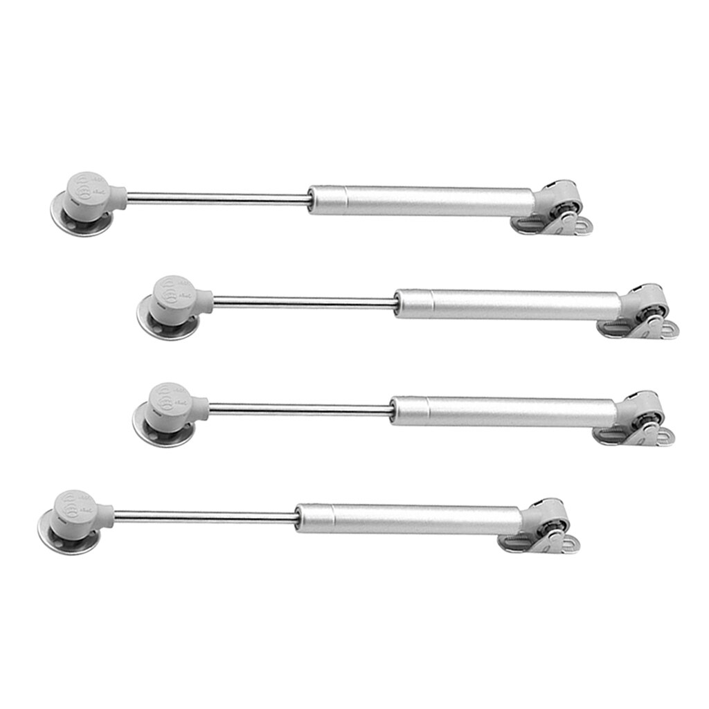 4Pcs Lift Up Lid Support Door Stay Piston Hinge Kitchen Cupboard Silver