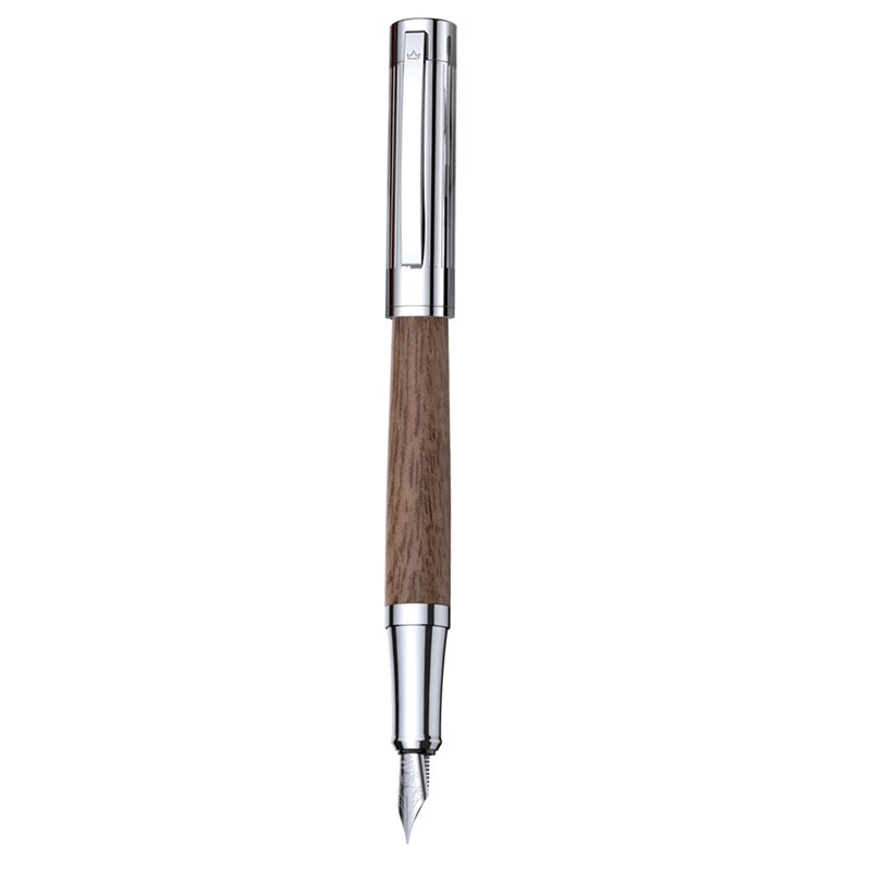 DARB-1001 wood fountain pen classic style rosewood and walnat business office supplies school writing pens: Dark Khaki / EF