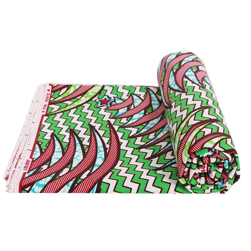 100% bawełna druku holenderski wosk tkaniny robić sukienka na imprezę 6jardów dużo afryki wosk tkaniny wysokiej jakość gwarantowana zielony 2019 niderlandzkiego wosk