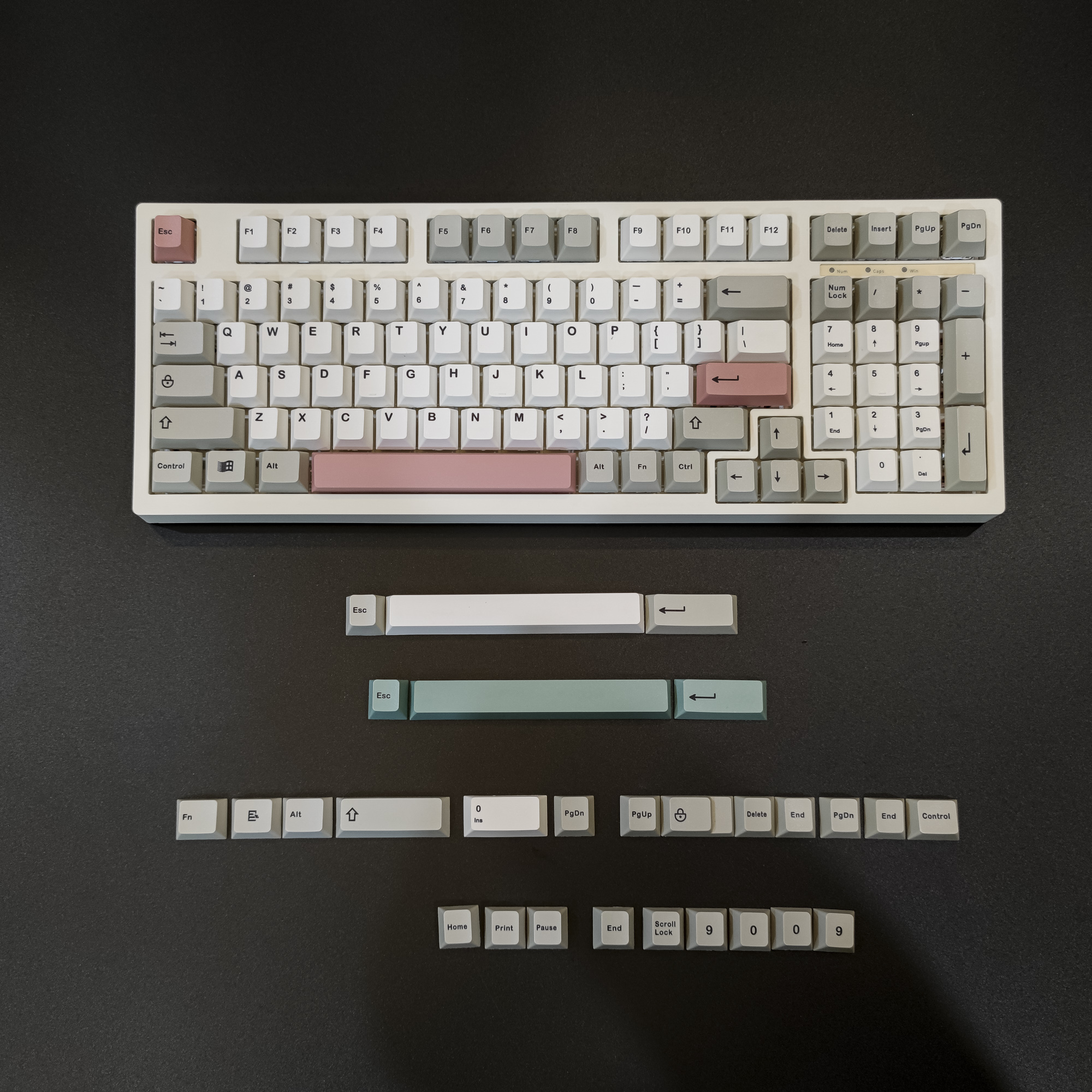 134 Keys 9009 Retro Keycaps Dye Sublimation PBT Cherry Profile Key Caps For MX Switch Mechanical Keyboard Mini ISO Keyboard: Default Title