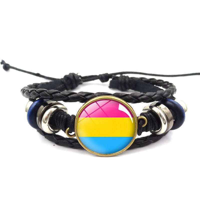 Gay Polsbandje Handgemaakte Ronde Touw Leather Charm Armband Rainbow Polsband Valentijn Cadeaus Vriendschap Sieraden: 05