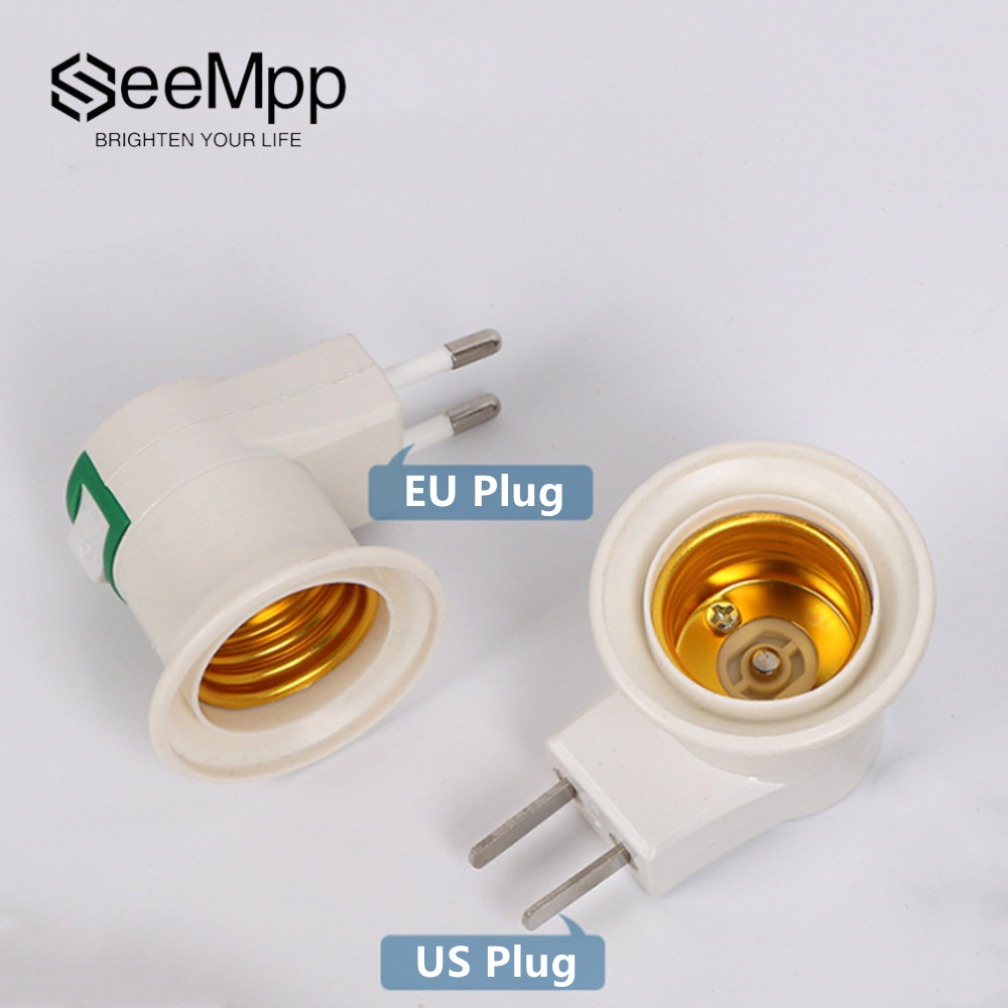 E27 LED-lichtfitting naar EU US-stekkerhouder Adapter Converter AAN/UIT Lamphouder Energiebesparende led-basis Lampvoet voor gloeilamp