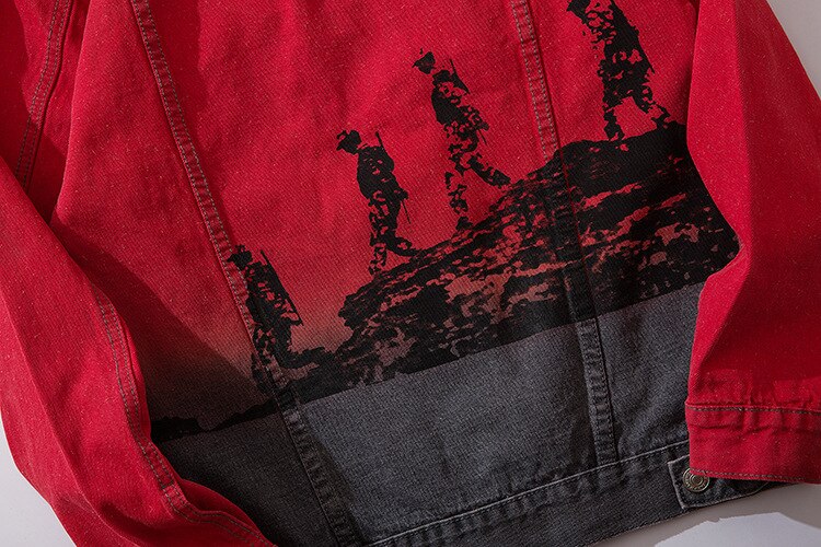 Original Brand Harajuku Oversize Hiphop Jacket Men's Hip-Hop Denim Jacket Jacket Men Jean Jacket Men Clothing