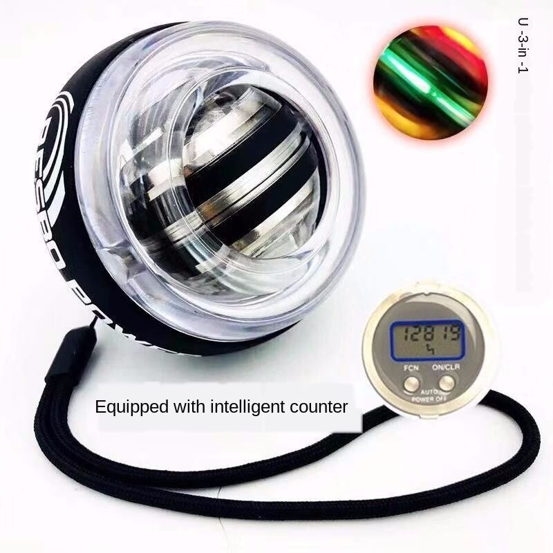 Wrist ball 300kg male arm strength grip ball metal core fitness wrist device home fitness equipment: black