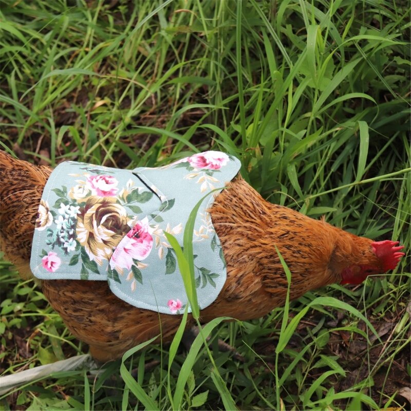 Canvas Chicken Saddle with Adjustable Straps Quilted Lining for Small Medium Large Hens Poultry Saver Protector Apron Y5GB