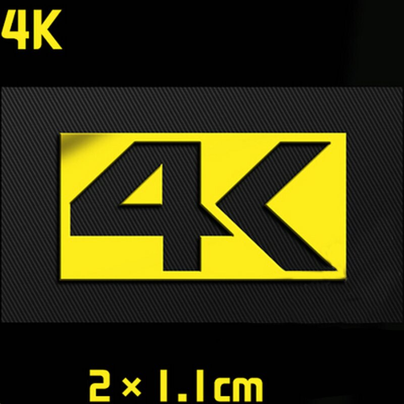 Etiqueta 4K HDR FHD HD, Monitor de TV, cine en casa, teléfono móvil, pegatina de Metal, pegatina de transferencia: O