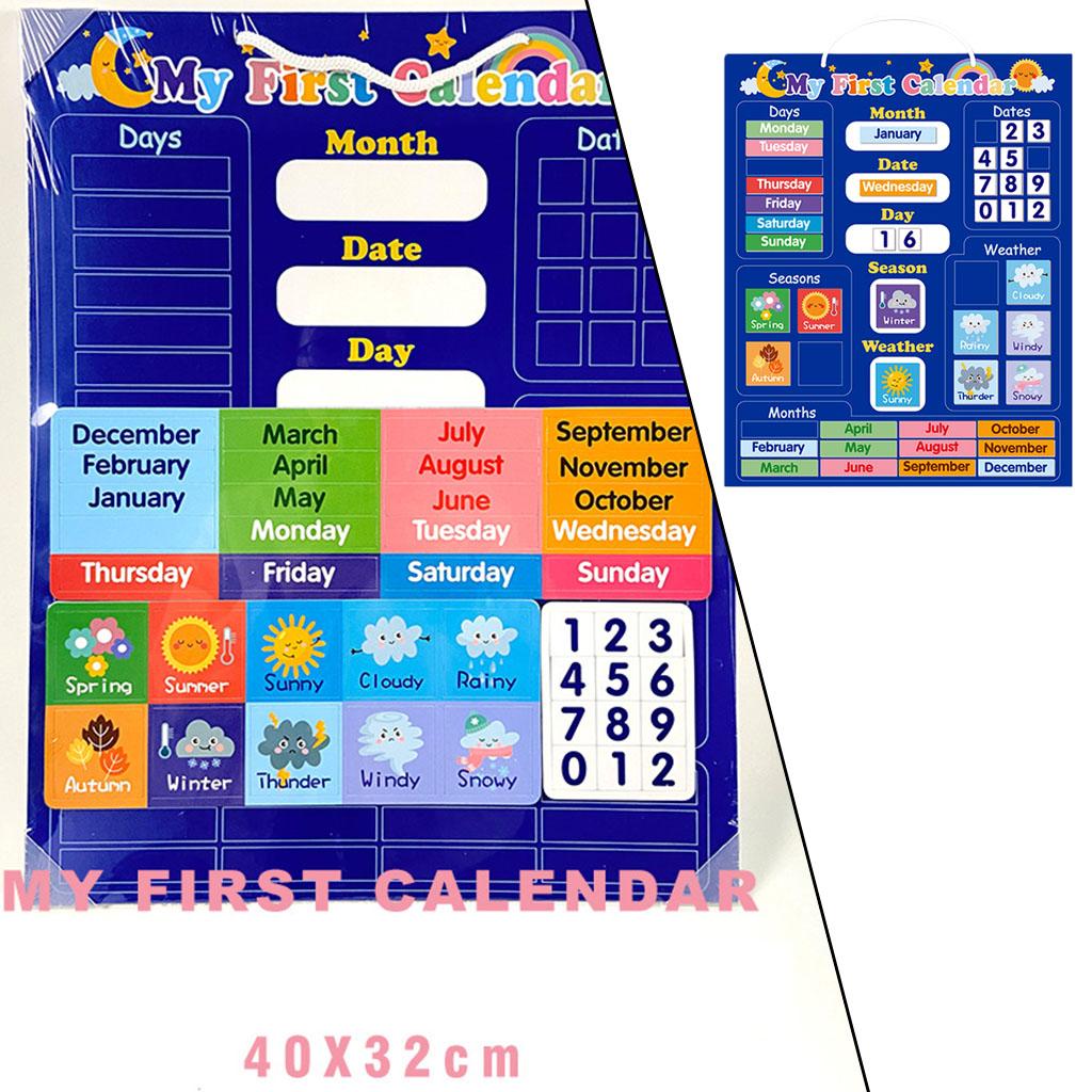 Kinder Kreis Zeit Center Tasche Diagramm einstellen Kalender Wetter Diagramm Kalender