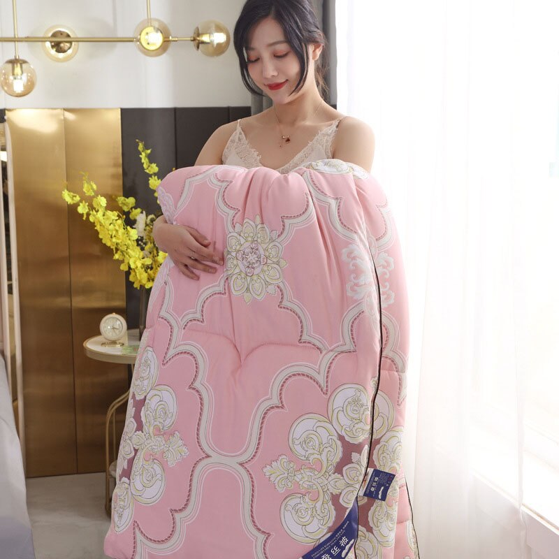 Trapunte in seta di gelso per la casa in 10 stili inserto per piumino matrimoniale trapunta per letto trapuntata copriletto leggero per coperta morbida per tutte le stagioni: Colore rosa