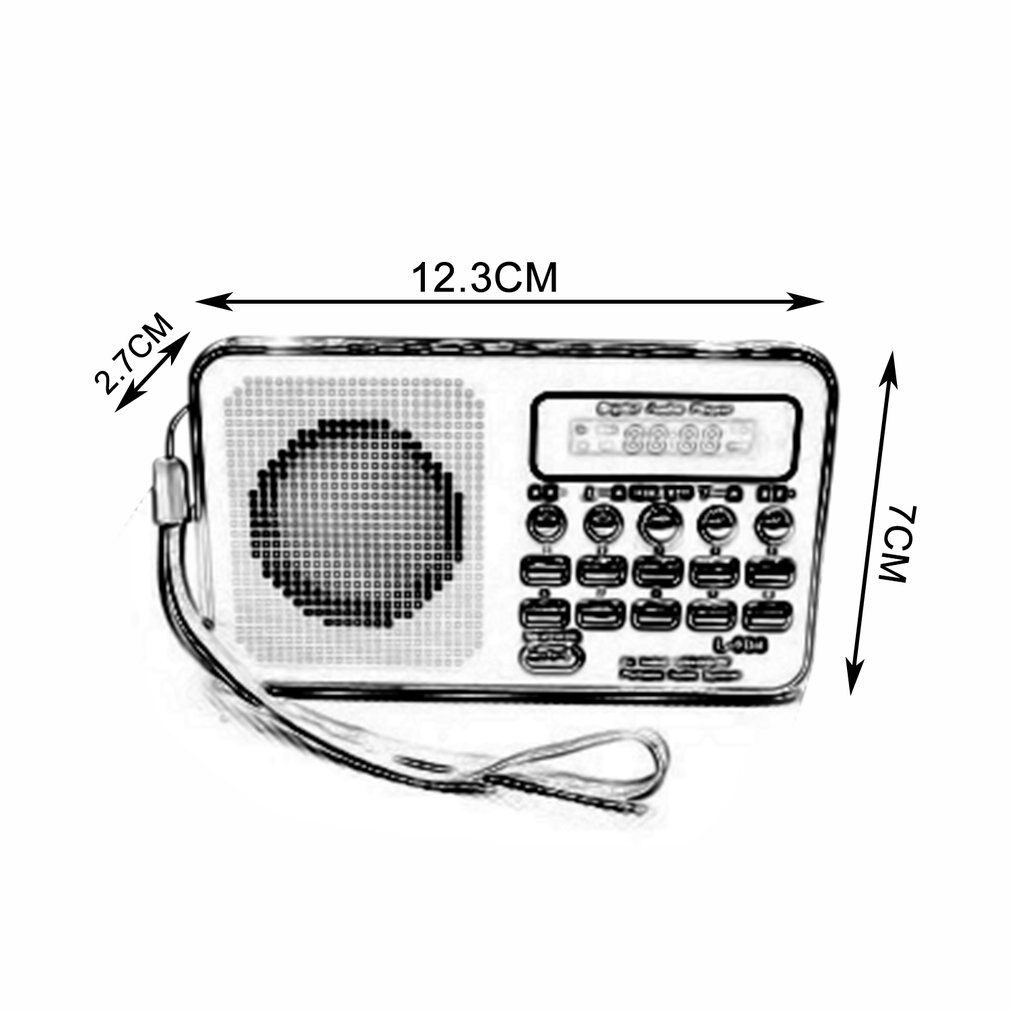 Multi-functional Radio Speaker Portable Mp3 Speaker Player LCD Digital Mini FM Radio Speaker USB SD TF Card