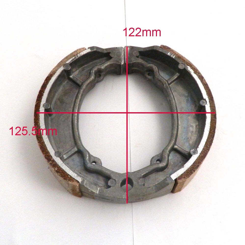 Real Brake Disks Universal Rear Drum Brake Shoes Pad For 13 Inch Wheel Gy6 150cc Moped Scooter