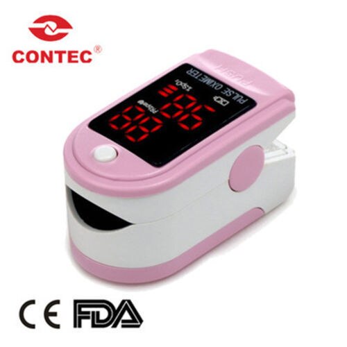 Oximetro De do Pulse Oximeter Blood Saturometro Monitor SPO2 PR Pulso Portable Pulsioximetro: Pink LED