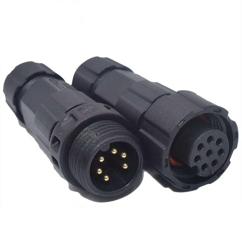 1Pc IP68 Soldeer Connector Waterdichte Kabel Plug 15A Mannelijke Vrouwelijke Gemonteerd Conector 2/3/4/5/6/7/8/9/10 Pin Outdoor Junction Box