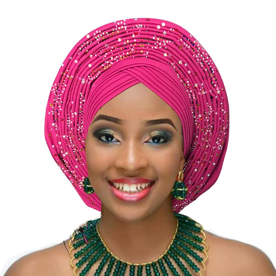 Turbante africano para boda, cinta para la cabeza, turbante africano: rose red