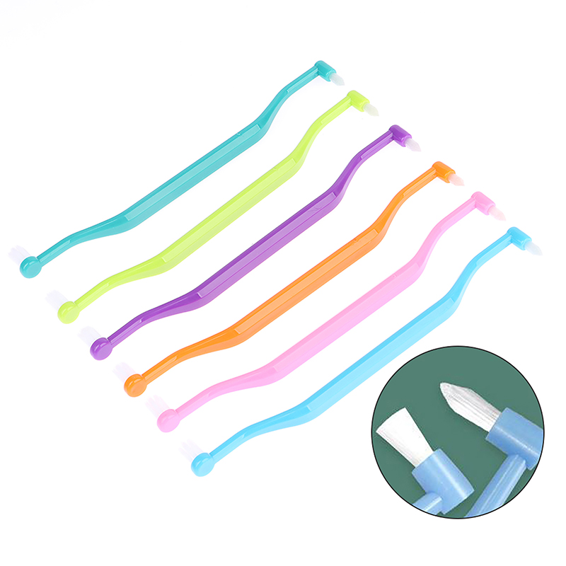 Cepillo Interdental de ortodoncia, cepillo de dientes suave de doble haz, herramienta de cuidado bucal, implante de cabello suave de cabeza pequeña para adultos