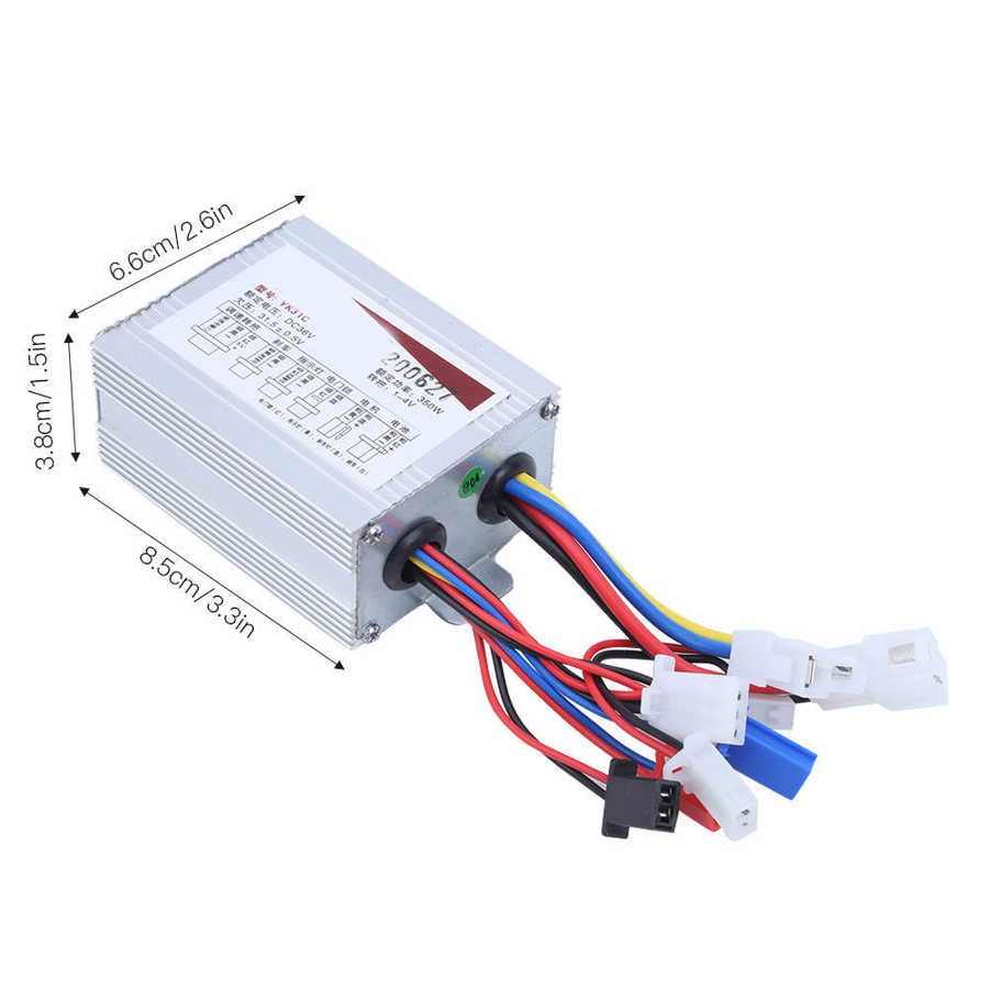E-Bike Controller 36V 350W Elektrische Fiets E-Bike Controller En Verlengen Kabel Gashendel Set elektrische Fiets Accessoire