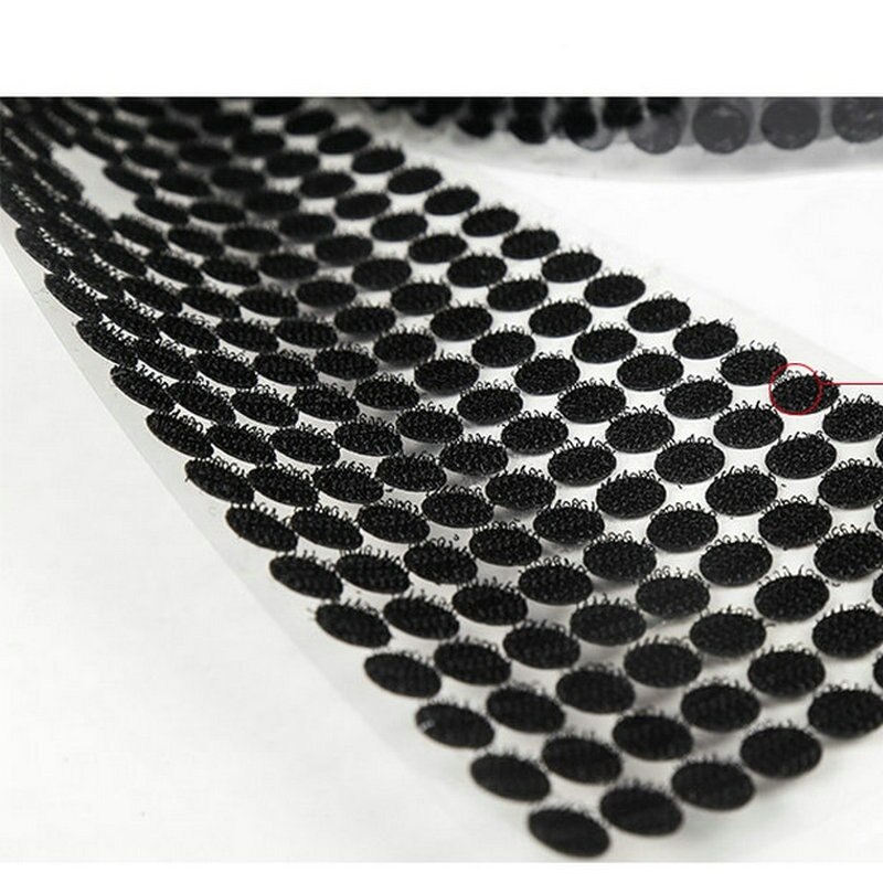 POLKA DOT Velcro Velcro tape adhesive tape self-adhesive tape small DOTS, tear-pull tape Hook Loop 50Pairs 100Pairs: 20mm black 50 Pairs