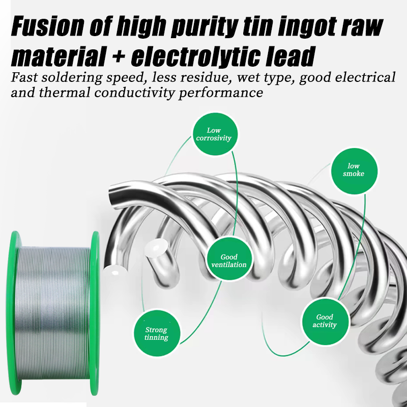 Sn99.3/Cu0.7 Soldering Wire Lead-free Tin Solder Wire Soldering Rods Low Temperature Easy Melt Welding Rod Cored Welding Wires