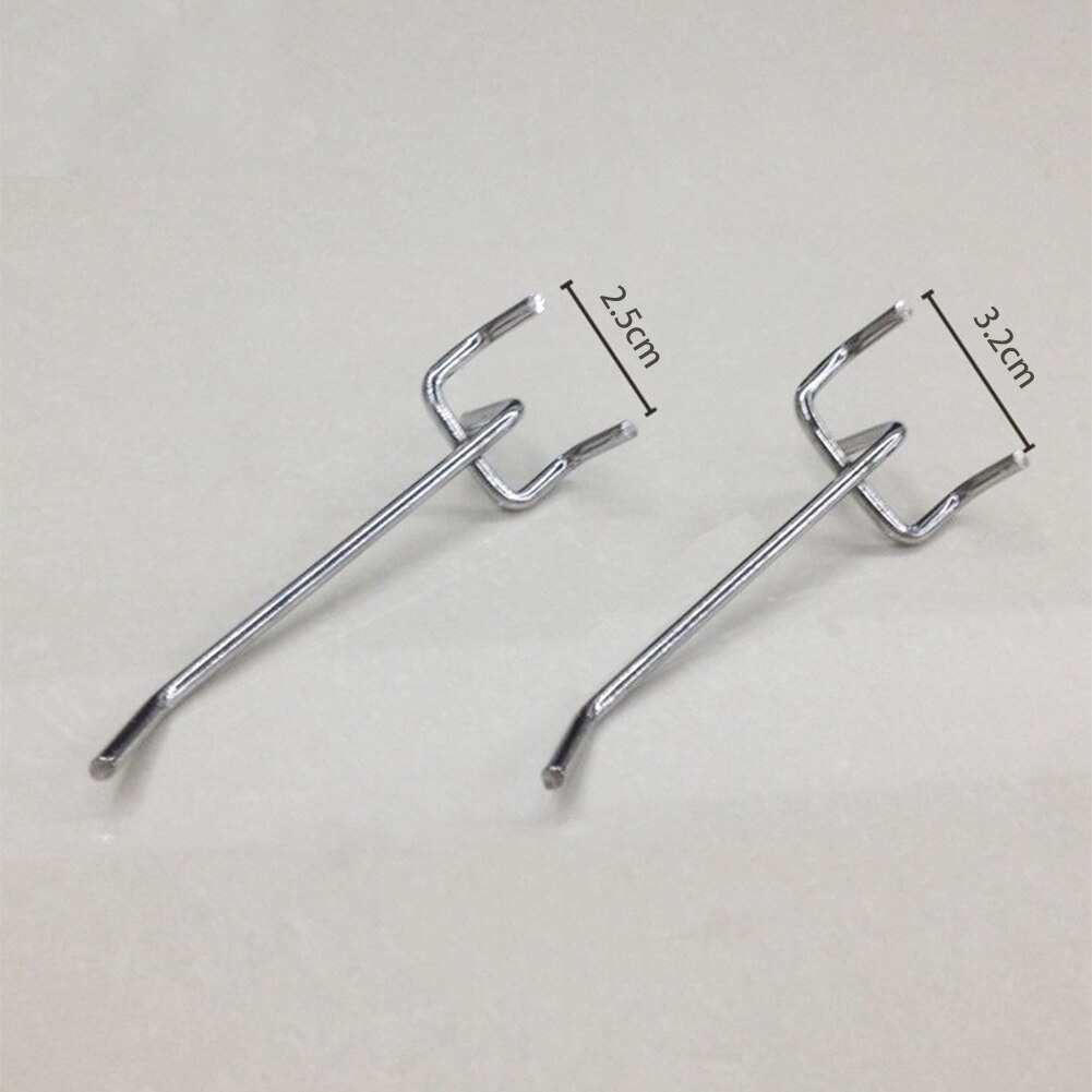 10pcs Wall Mounted Durable Retail Shop Goods Shelf Easy Install Pegboard Hook Display Hanger Home Iron DIY Accessories Tools