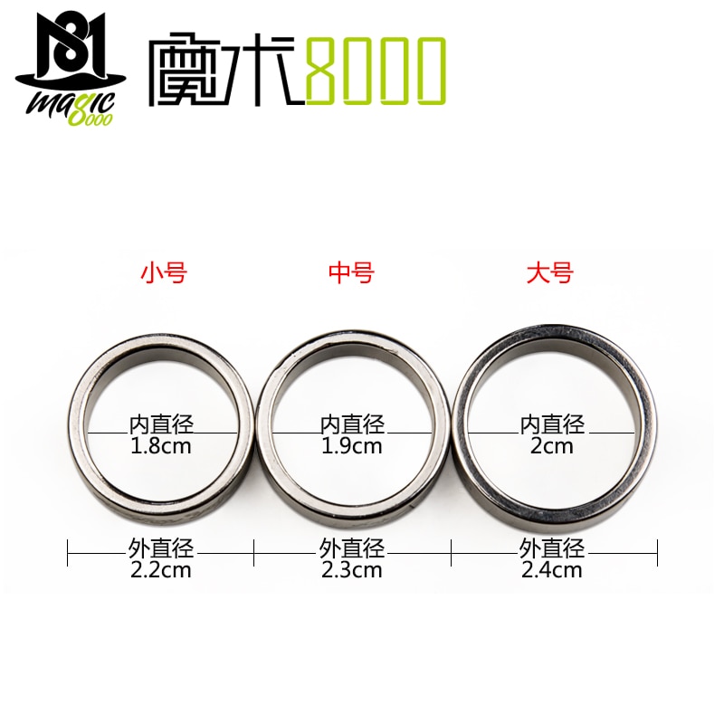 Sterke Magnetische Magische Ring Magneet Ring Coin Goocheltrucs Vinger Decoratie Goochelaar Ring Magie Close Up Magia