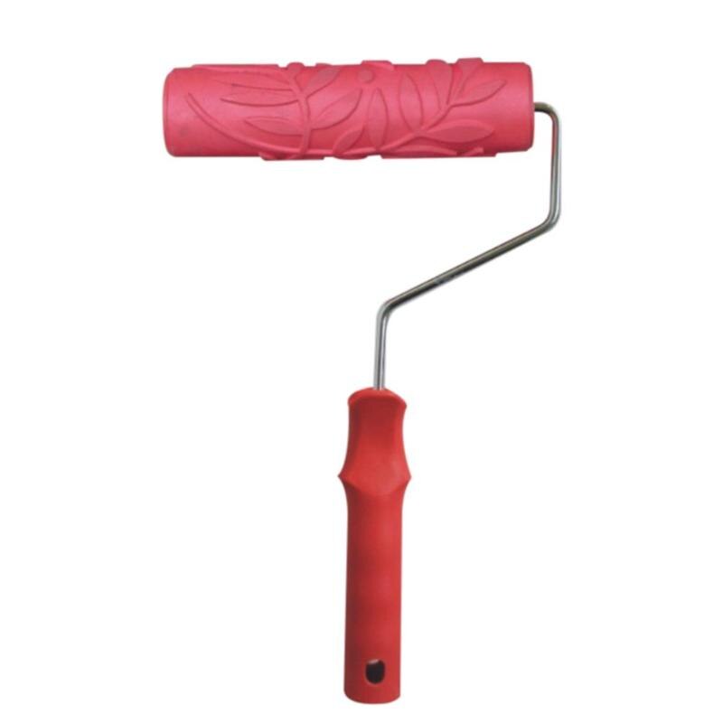 Ensemble de brosses à peindre | Ensemble de rouleaux de peinture murale, jeu de brosses à peindre, tapis floqué, directe du bureau à domicile, coureur de peinture Pro outils de brosse à rouleau 3/6/8 pièces: Red
