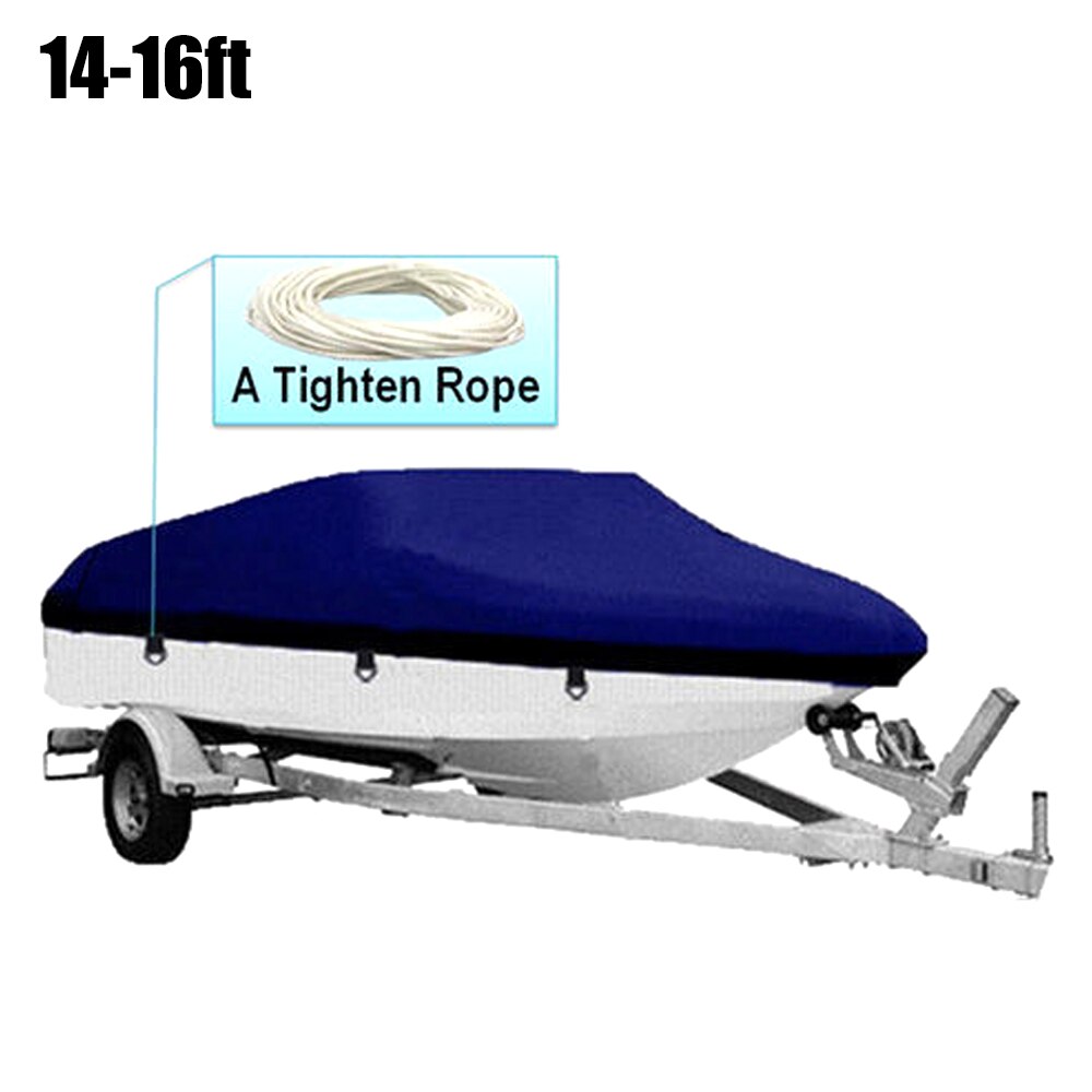 Dust Rain Covers 17-19ft Heavy Duty 210D Oxford Waterproof Anti Ultraviolet Boat Cover Boat Collapsible: 14-16ft