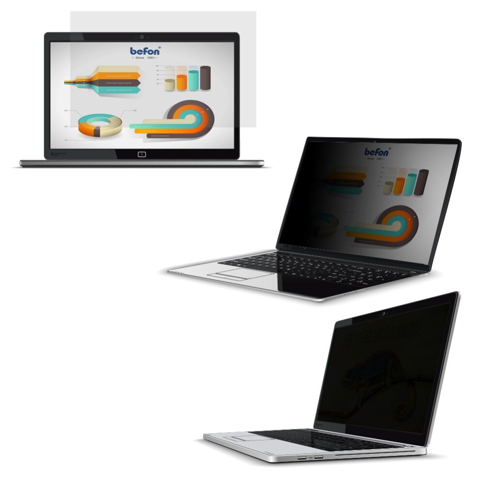 Befon 14 polegada filtro de privacidade para 16:9 widescreen monitor tela do portátil filme protetor anti-brilho notebook filme 310mm * 174mm