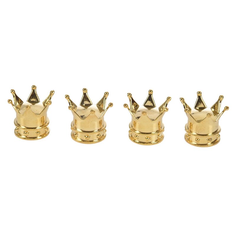 8 stuks kroonband ventieldoppen fiets motor auto wiel , 4 stuks goud & 4 stuks zwart