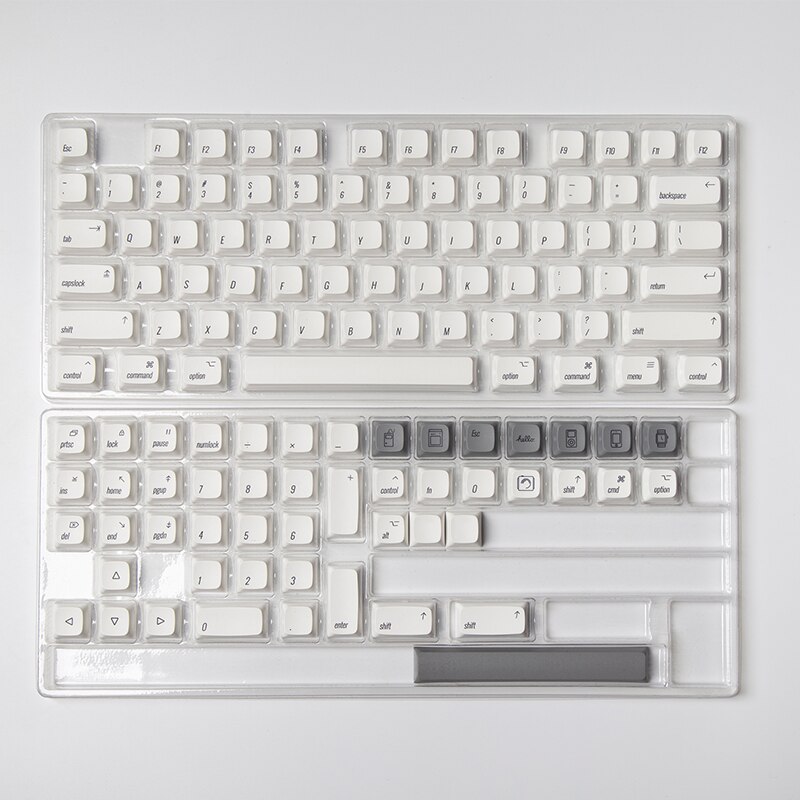 124 Keys/set XDA White Retro Apple Style PBT Dye Subbed Keycaps for Cherry MX Switch Mechanical Keyboard XDA Profile Key Caps