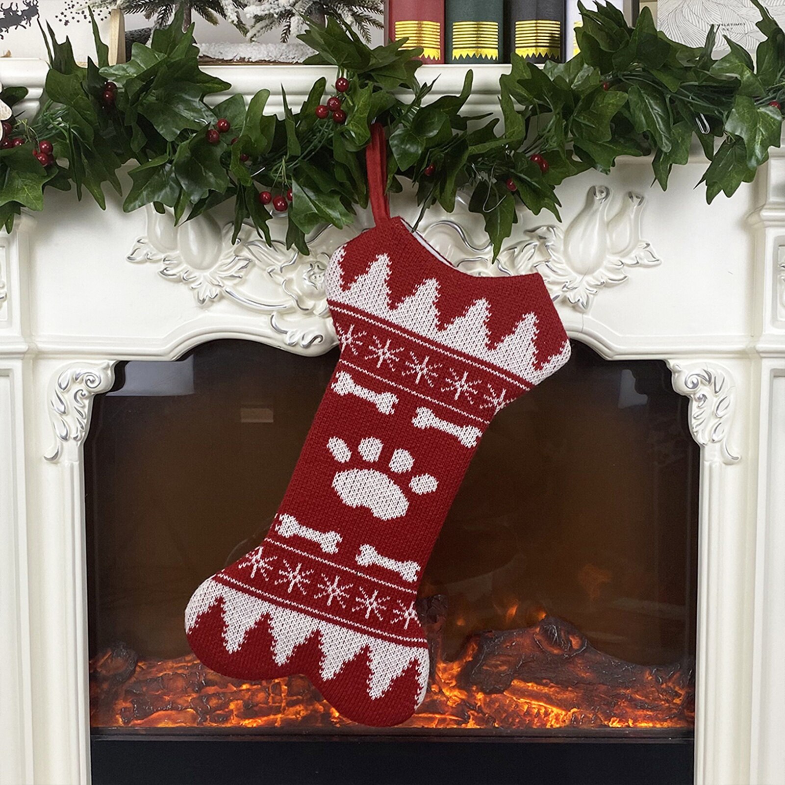 Kerst Kousen Huisdieren Hond Bone Vormige Xmas Tree Opknoping Kerst Kousen Familie Decoraties Party Decor