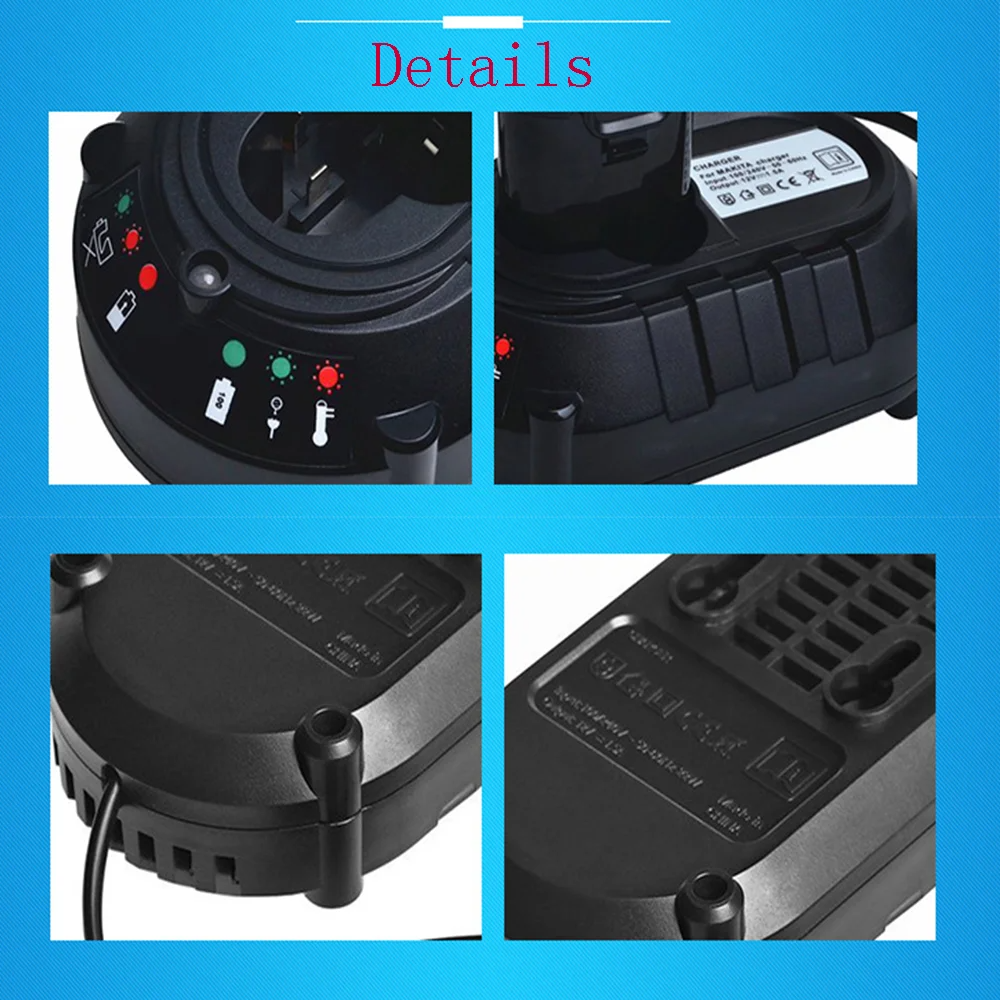 Pour Makita BL1013 BL1014 10.8 V-12 V Li-ion chargeur Batteries DC10WA perceuse électrique tournevis outils chargeur d'alimentation