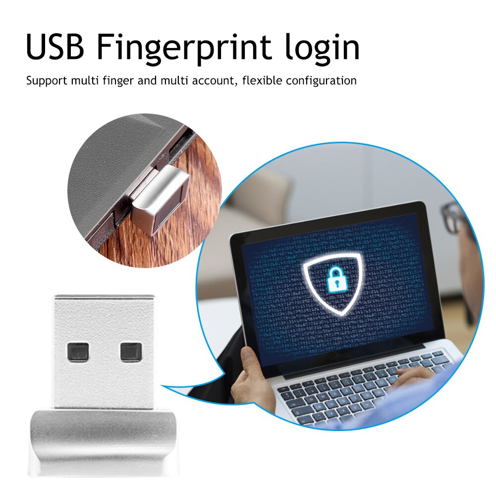 Usb Fingerprint Reader Smart Vingerafdruk Scanner Sensor Module Voor Windows 10 Hello Biometrie Security Key Voor Laptops En Pc