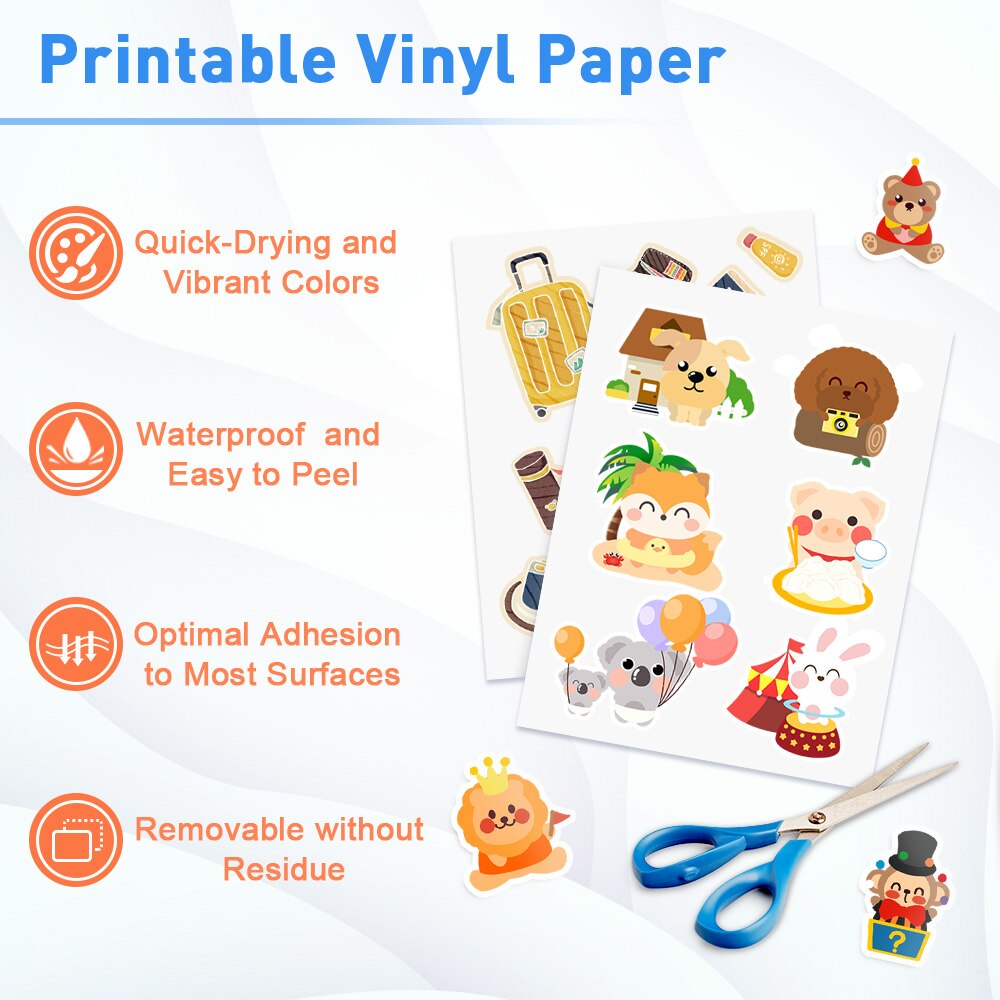 20 Vellen 4R Matte Glossy Printable Vinyl Sticker Papier Zelfklevende Kopieerpapier Voor Inkjet Printer Diy Ambachten Waterdichte papier