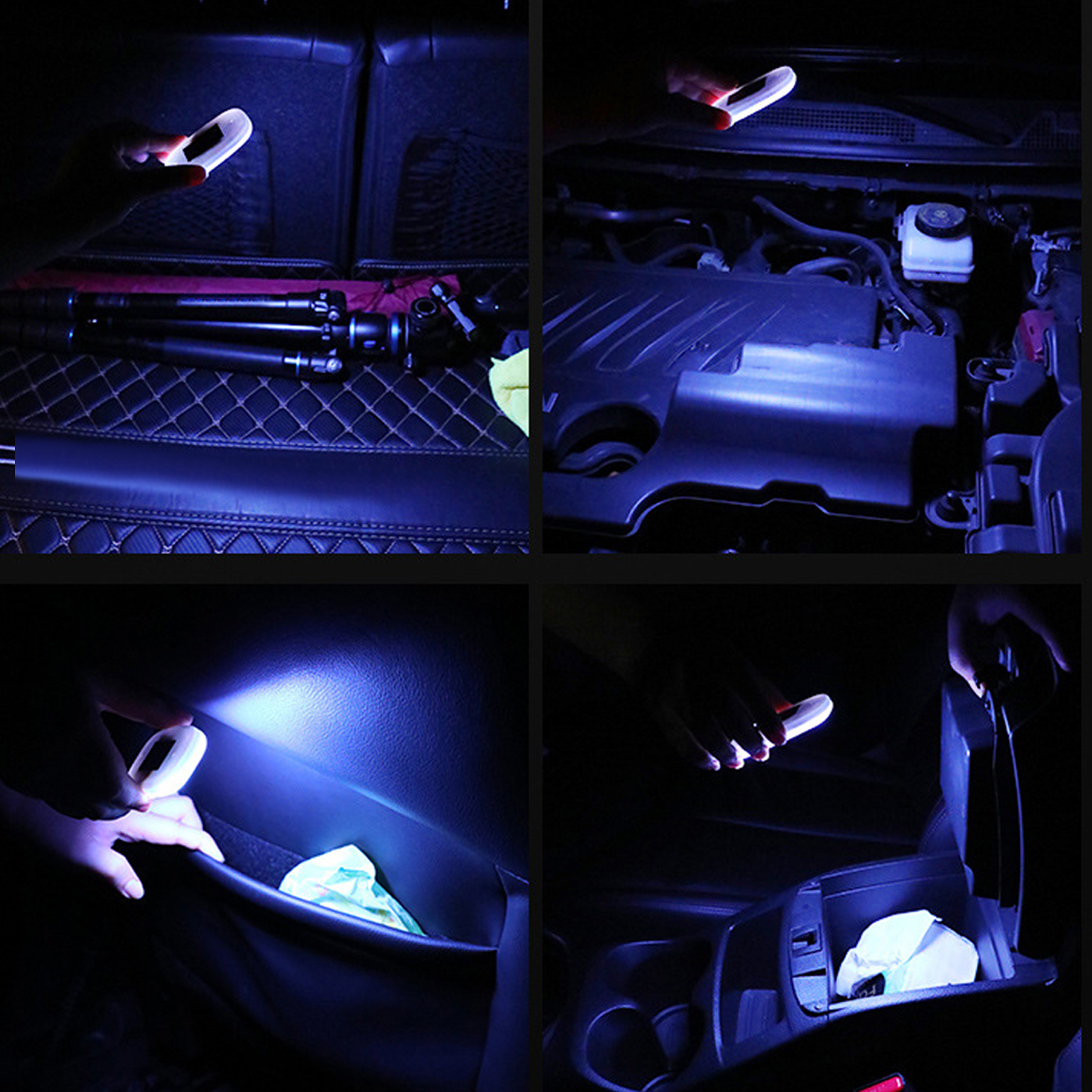 Auto LED Touch Light Wandleeslamp Magneetbasis Autoplafondlamp Ambient Mood Binnenverlichting USB oplaadbare lamp