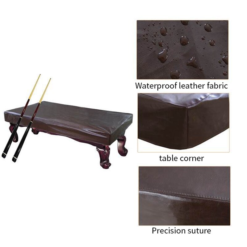8Ft Leather Pool Table Pool Table Dust Cover Pool Table Cover Rain-Proof Uv-Proof Cover American Cover Cloth Cover