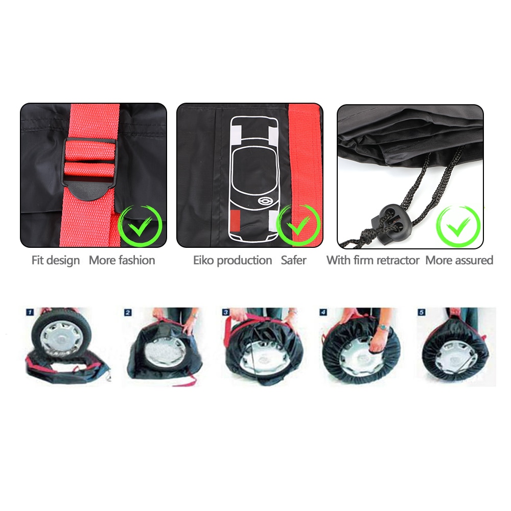 Universal Band Opbergzakken S/L Voertuig Wiel Protector Polyester Auto Reservewiel Cover Case Stofdicht Waterdicht