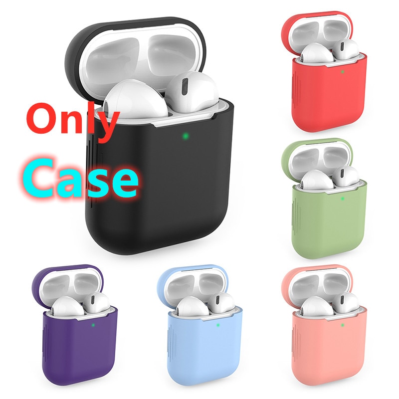 Funda protectora de silicona para Airpods 1 y 2, funda protectora para auriculares inalámbricos, a prueba de gotas, caja de carga