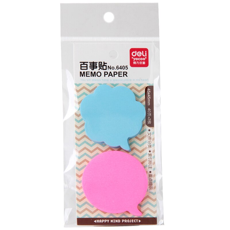 2Pcs/set Cartoon sticky multicolour paper notes/memo pads/notepad/message post marker sticker Stationery