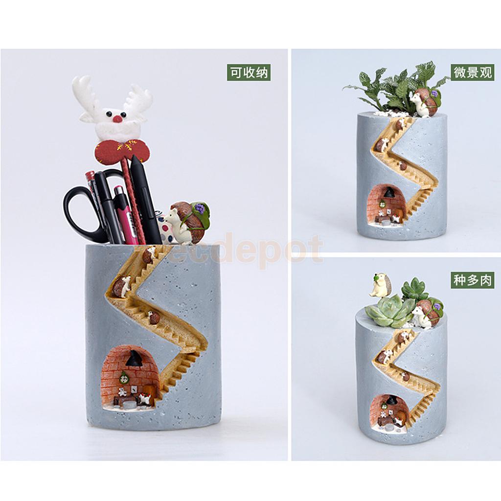 Landlig hage harpiks blomsterpotter plante pinnsvin figur dekor