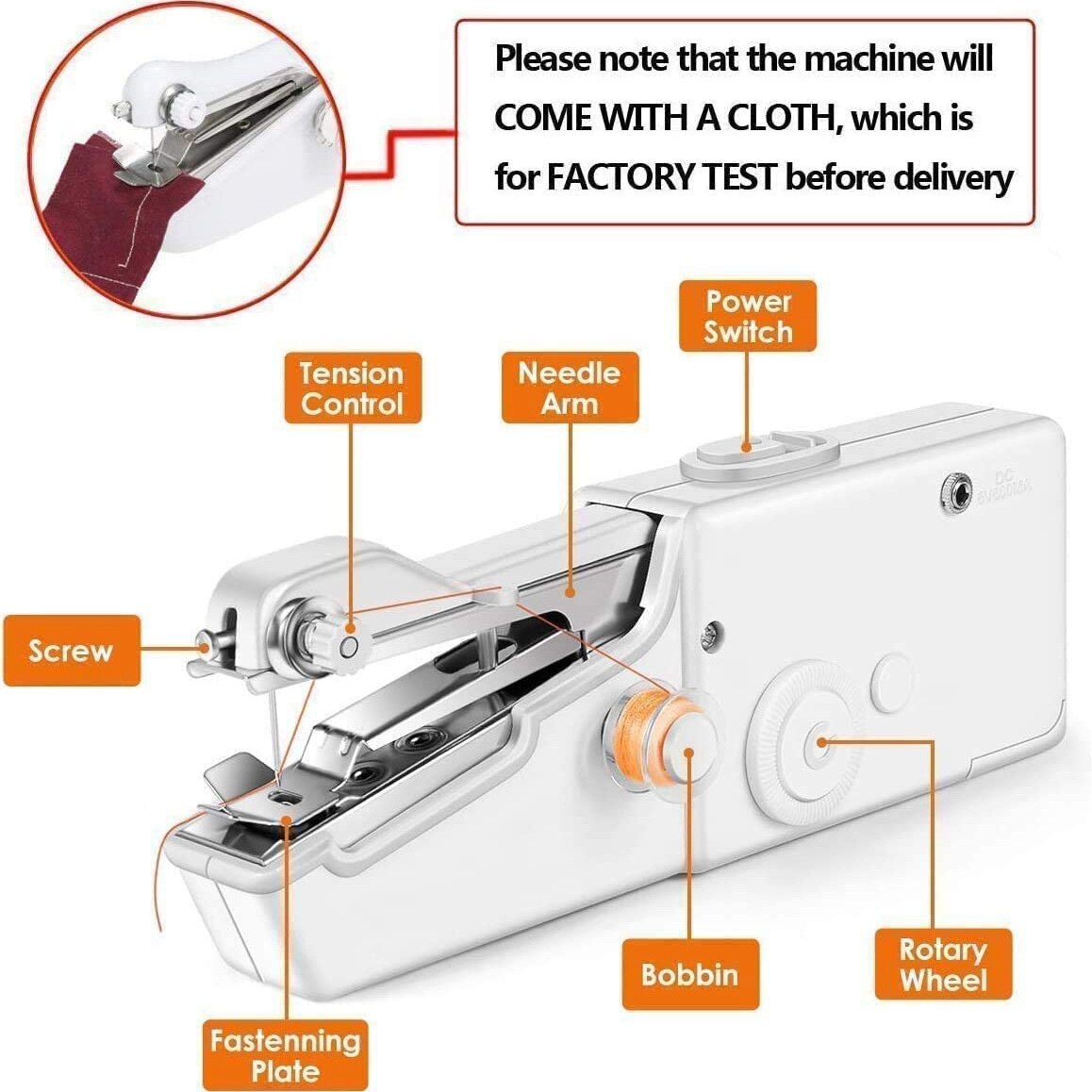 Handheld Sewing Machine Mini Electric Hand-Held Cordless Portable Sewing Machine Quick Repairing Quick Stitch Tool