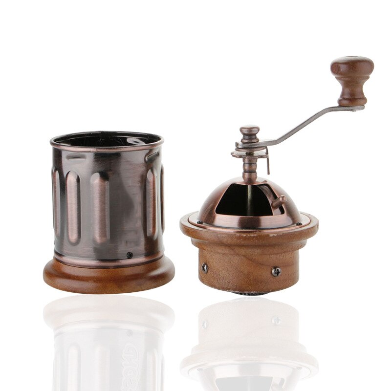 Hand Aangezwengeld Huishoudelijke Metalen Koperen Pot Koffieboon Grinder Retro Kleine Handleiding Grinder Grinder