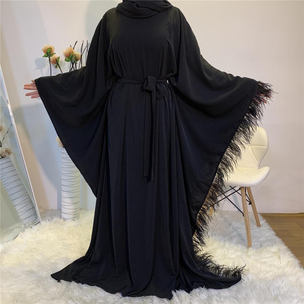 Muslimi abaya mekko lepakko hiha ramadan dubai islamilainen kalkkuna nainen hijab mekot tupsu viitta musulman marokkolainen kaftan