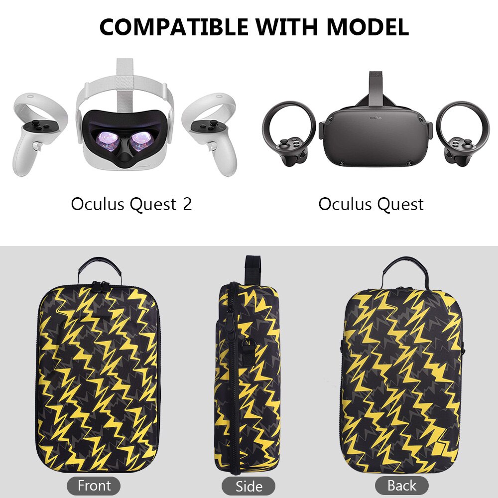 Eva protect vandtæt taske til oculus quest vr briller gaming headset og tilbehør rejsetaske taskeæske